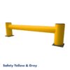 Rack Group Single Rail End Of Aisle Safety Yellow And Grey