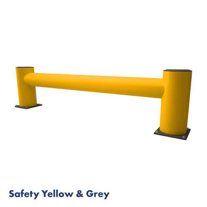 Rack Group Single Rail End Of Aisle Safety Yellow And Grey