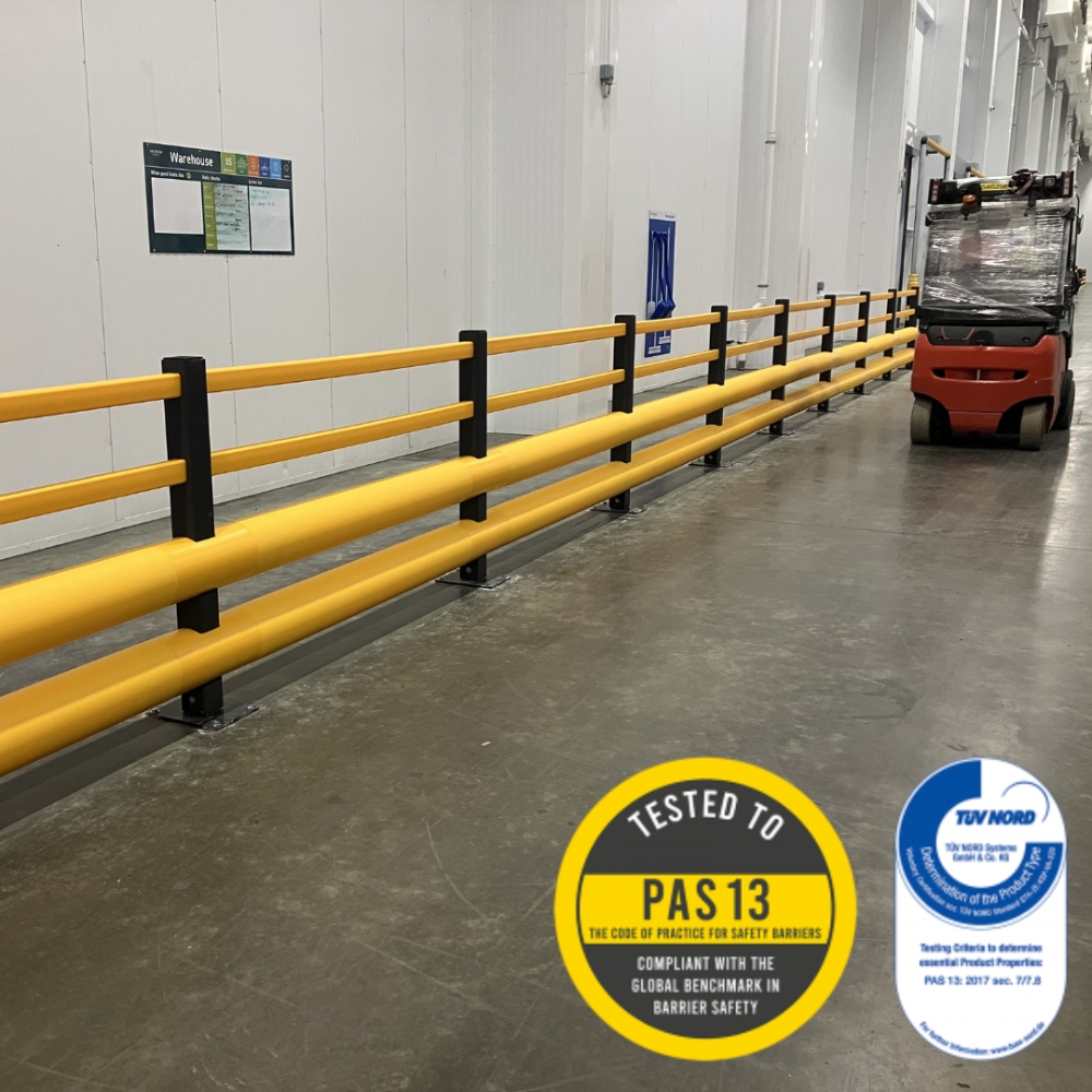 Double Bumper Pedestrian Barrier