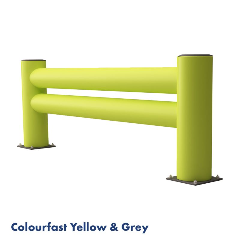 Rack Group Double Rail End Of Aisle Colourfast And Grey