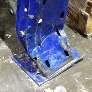 Upright Damage Red Traffic Light "