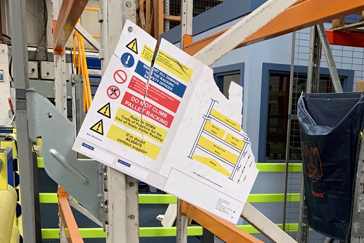 Weight Load Notice Damage   Rack Group Repairs Copy